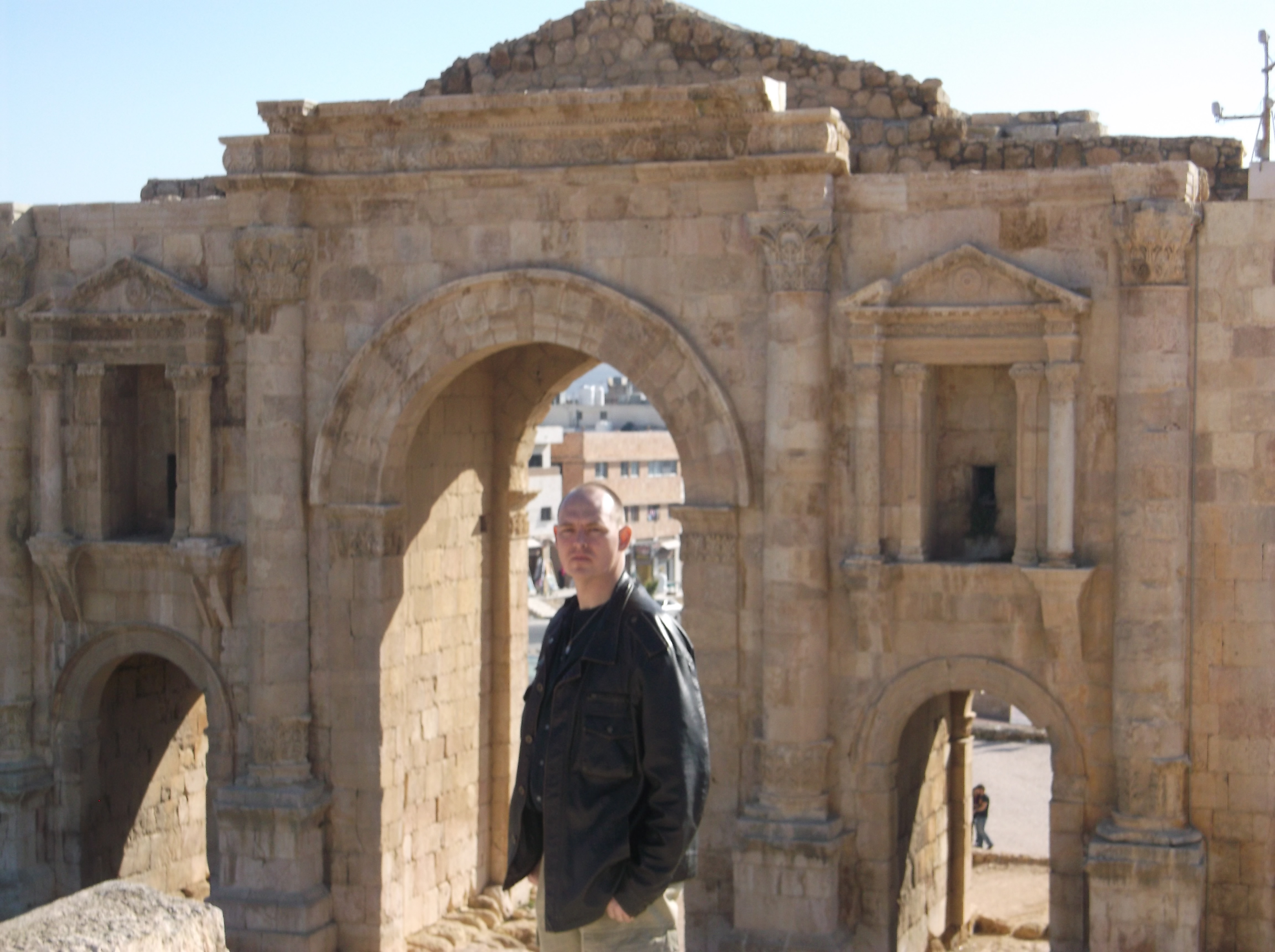 A view of the Triumphant Archway in Jerash, Jordan